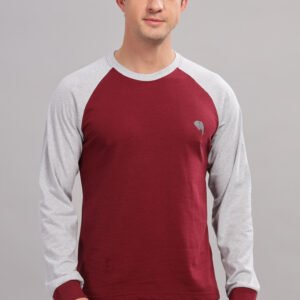 FS006 || Maroon || Full Sleeve Round Neck T-Shirt