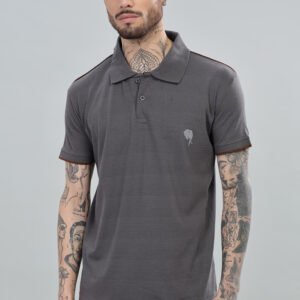 PR38 || Grey || 100% Cotton Polo T-Shirt