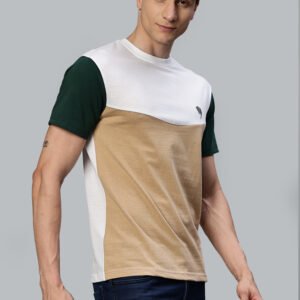 RFS008 || HS White || Round Neck Half Sleeve T-Shirt