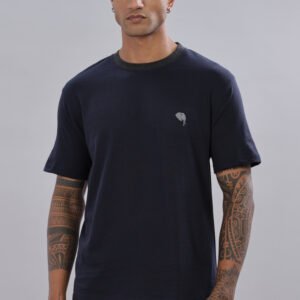 RFS007 || HS Navy || Round Neck Half Sleeve T-Shirt