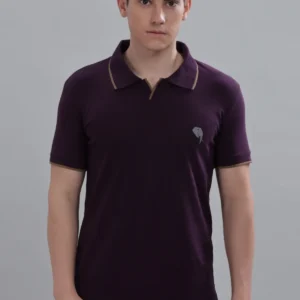 PR37 || Purple || 100% Cotton Polo T-Shirt