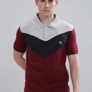 PR37 || Maroon Trio|| 100% Cotton Polo T-Shirt