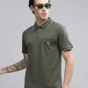 PR23 || Olive Polo || 100% Cotton T-Shirt