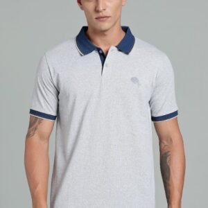 PR3 SS 004 ||  Grey|| 100% Cotton Polo T-Shirt