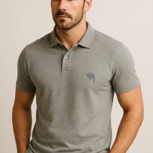 PR3 SS 003A || Grey|| 100% Cotton Polo T-Shirt