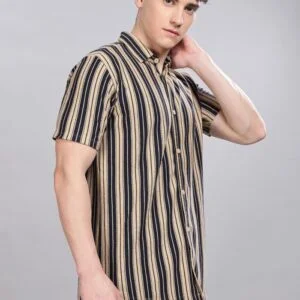 PR3 Shirts 006 – HS YELLOW STRIPES || HALF Sleeve Shirt