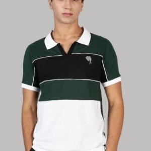 PR3 SS 005 ||GREEN&BLACK|| 100% Cotton Polo T-Shirt