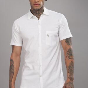 PR3 Shirts 01 A – WHITE || Half Sleeve Shirt