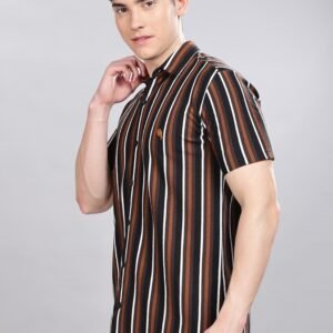 PR3 Shirts 006 – Black Stripes || Half Sleeve Shirt