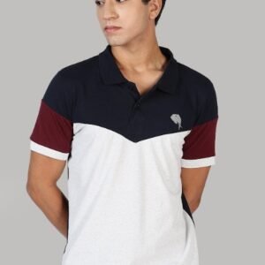 PR3 SS 005 ||NAVY&MAROON|| 100% Cotton Polo T-Shirt
