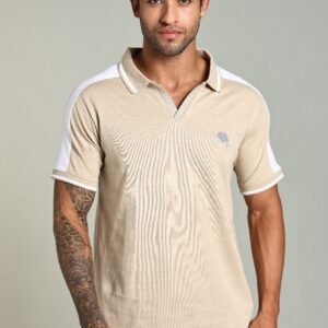 PR43 ||Beige|| 100% Cotton Polo T-Shirt