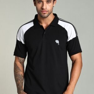 PR43 ||BLACK|| 100% Cotton Polo T-Shirt