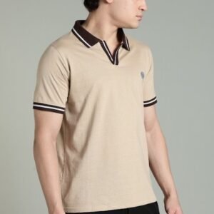 PR3 SS 006 ||BEIGE|| 100% Cotton Polo T-Shirt