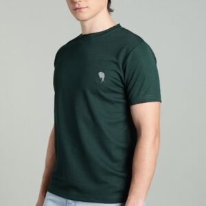 RHSOO2||BOTTLE GREEN|| Round Neck Half Sleeve - CS