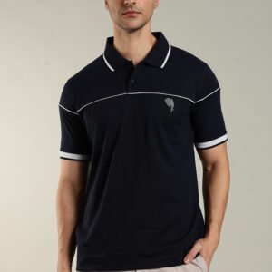 PR44 ||Navy|| 100% Cotton Polo T-Shirt