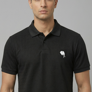 PR45||Black|| 100% Cotton Polo T-Shirt
