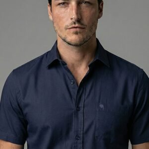 LS004 ||NAVY||Half Sleeve Shirts || 100% Cotton