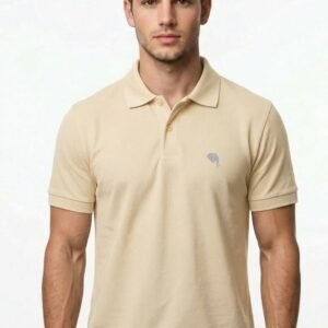 PR48||BUTTER CREAM|| 100% Cotton Polo T-Shirt