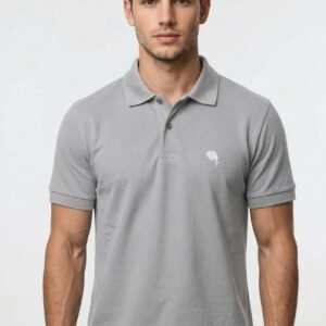 PR48||GREY|| 100% Cotton Polo T-Shirt