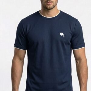 RHSOO2B||NAVY|| Round Neck Half Sleeve