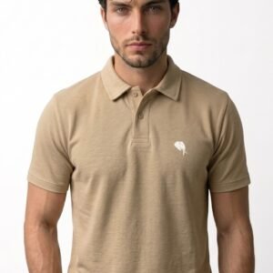 PR3 SS 008 C ||BISCUIT|| 100% Cotton Polo T-Shirt