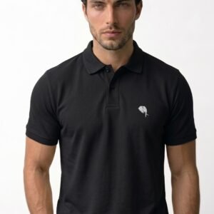 PR3 SS 008 C ||BLACK|| 100% Cotton Polo T-Shirt