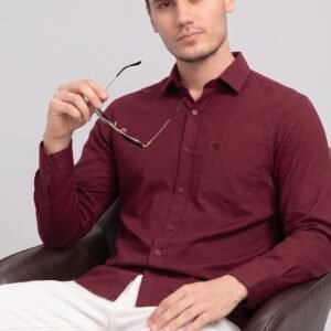 LS005 ||WINE|| Full Sleeve Shirts || 100% Cotton